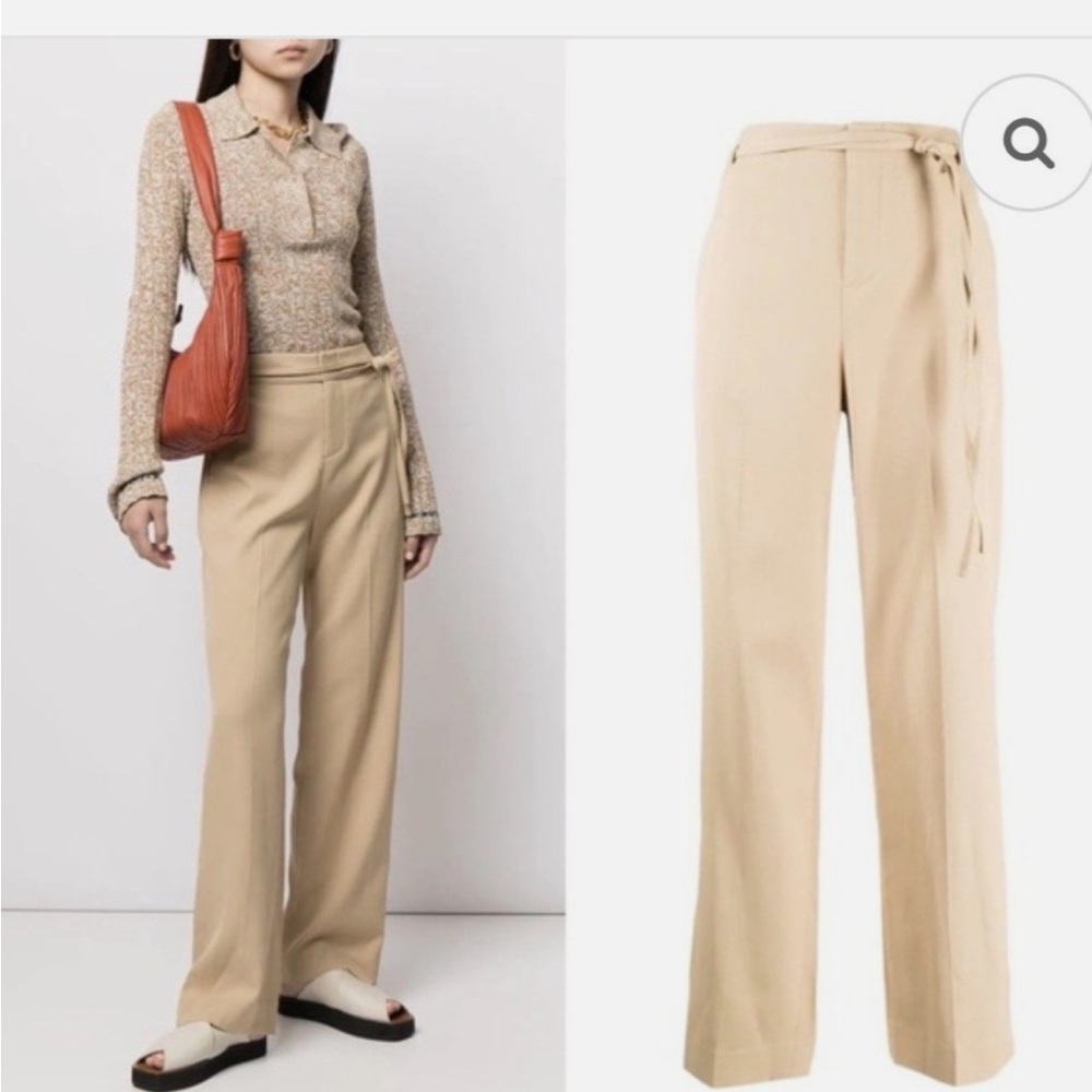 NWT Vince Women's Tan Wide-Leg Pants - Picture 2 of 4